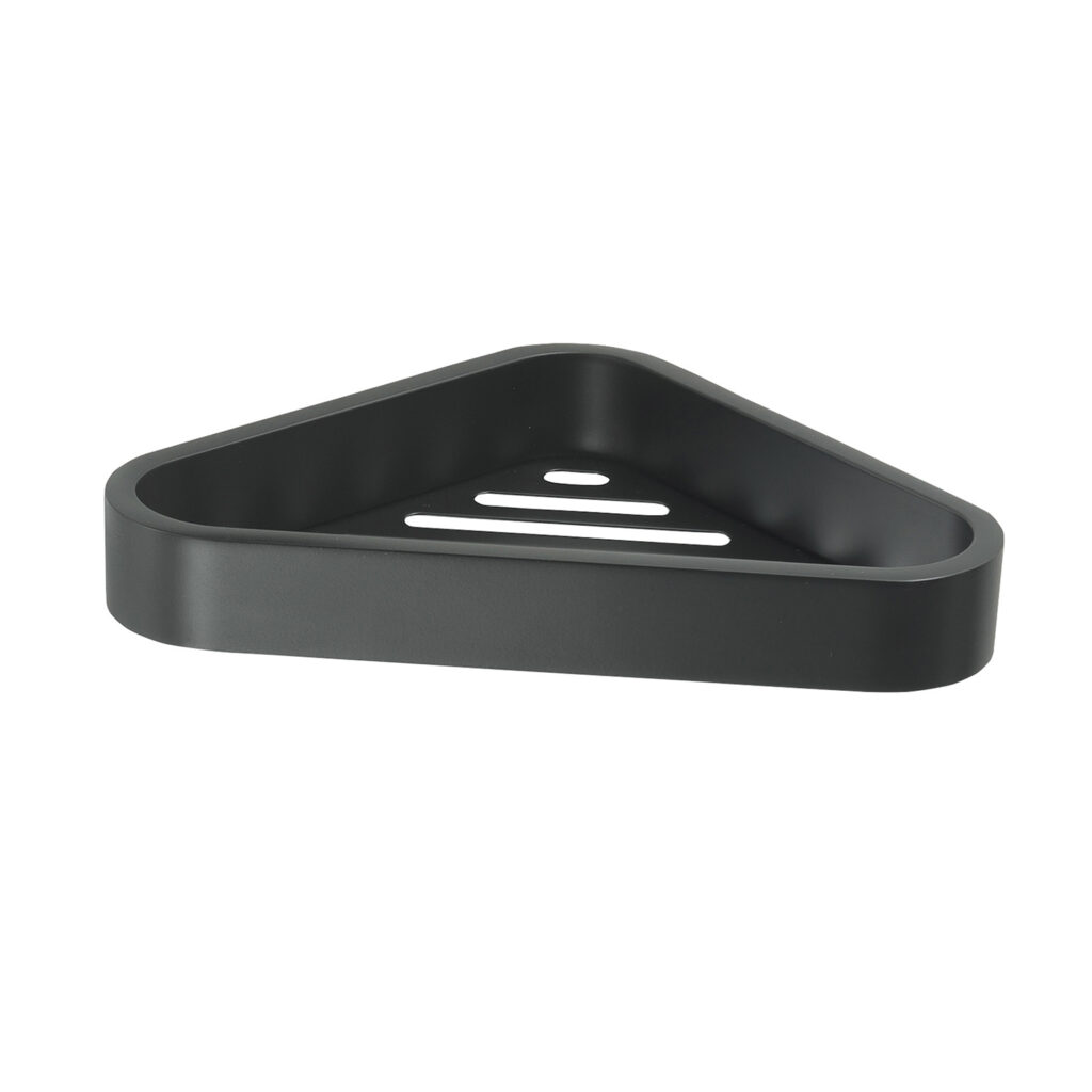 Outline corner shower basket matt black Gedy