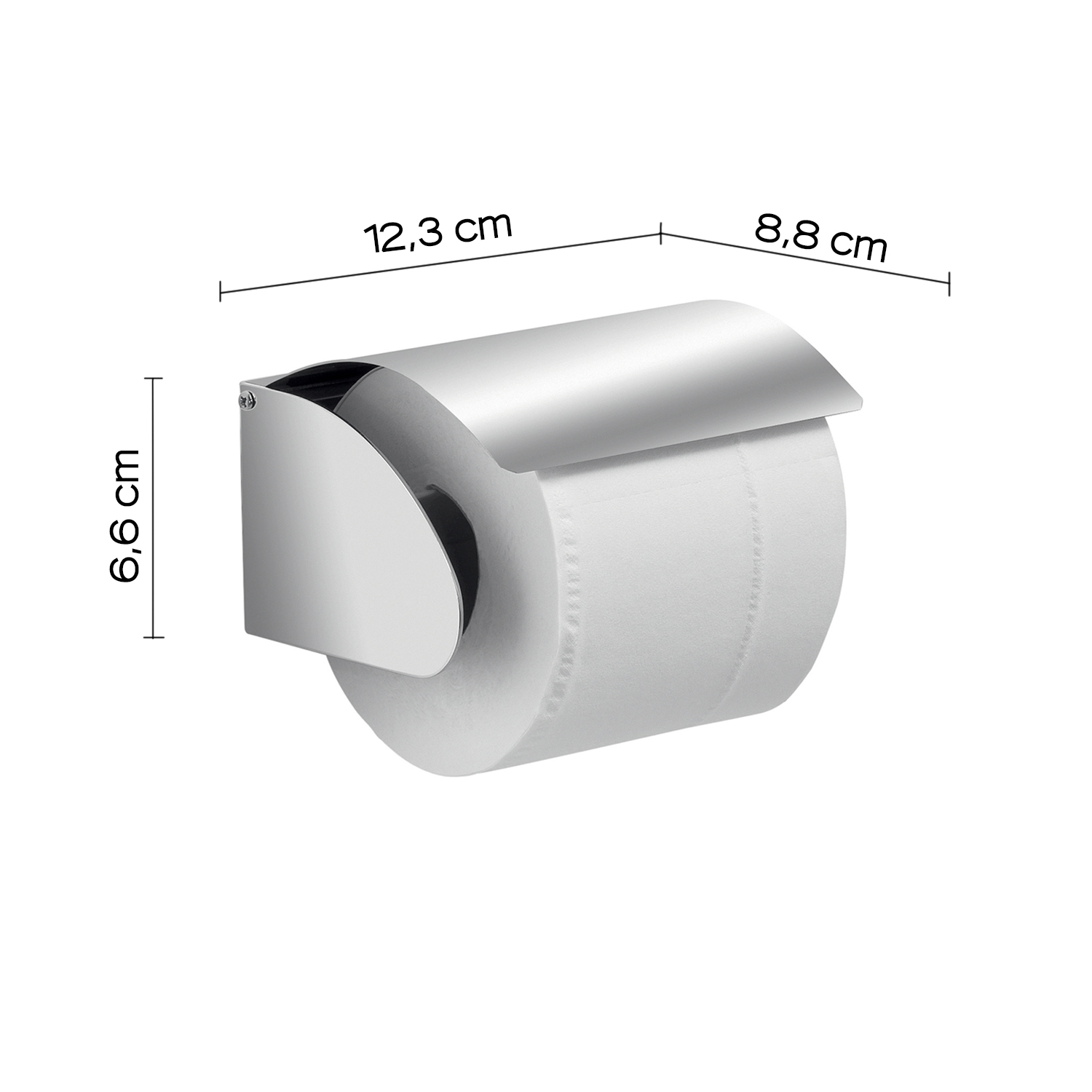 Omabeta Portafazzoletti Rettangolare In Legno Laccato Nero, 23x12x10,5 Cm, Per Casa, Soggiorno, Camera, Ufficio