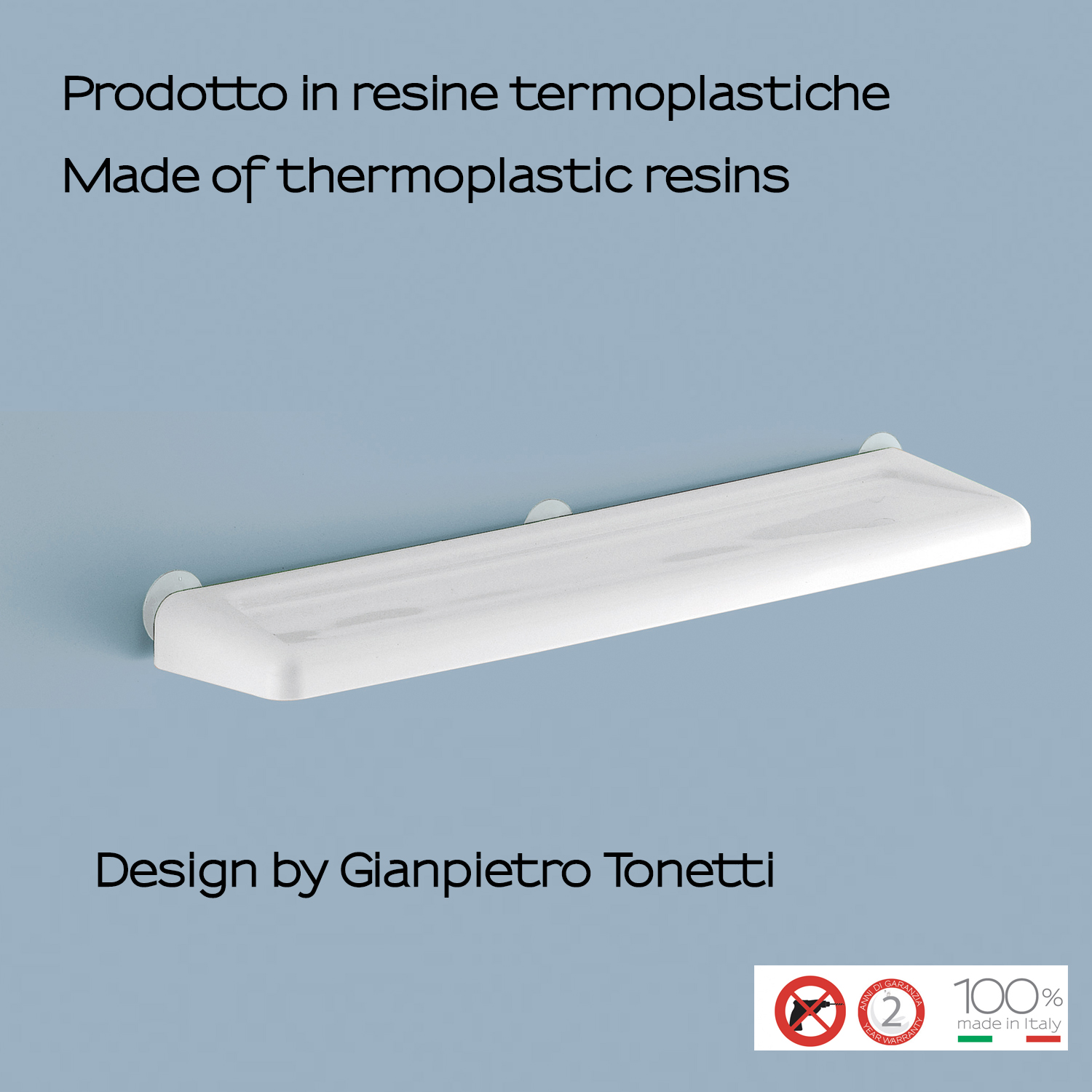 Gedy Mensola Ultraleggera In Vetro E Cromall – 30,5 Cm, Portata 5,9 Kg, Design Essenziale Per Bagno O Parete