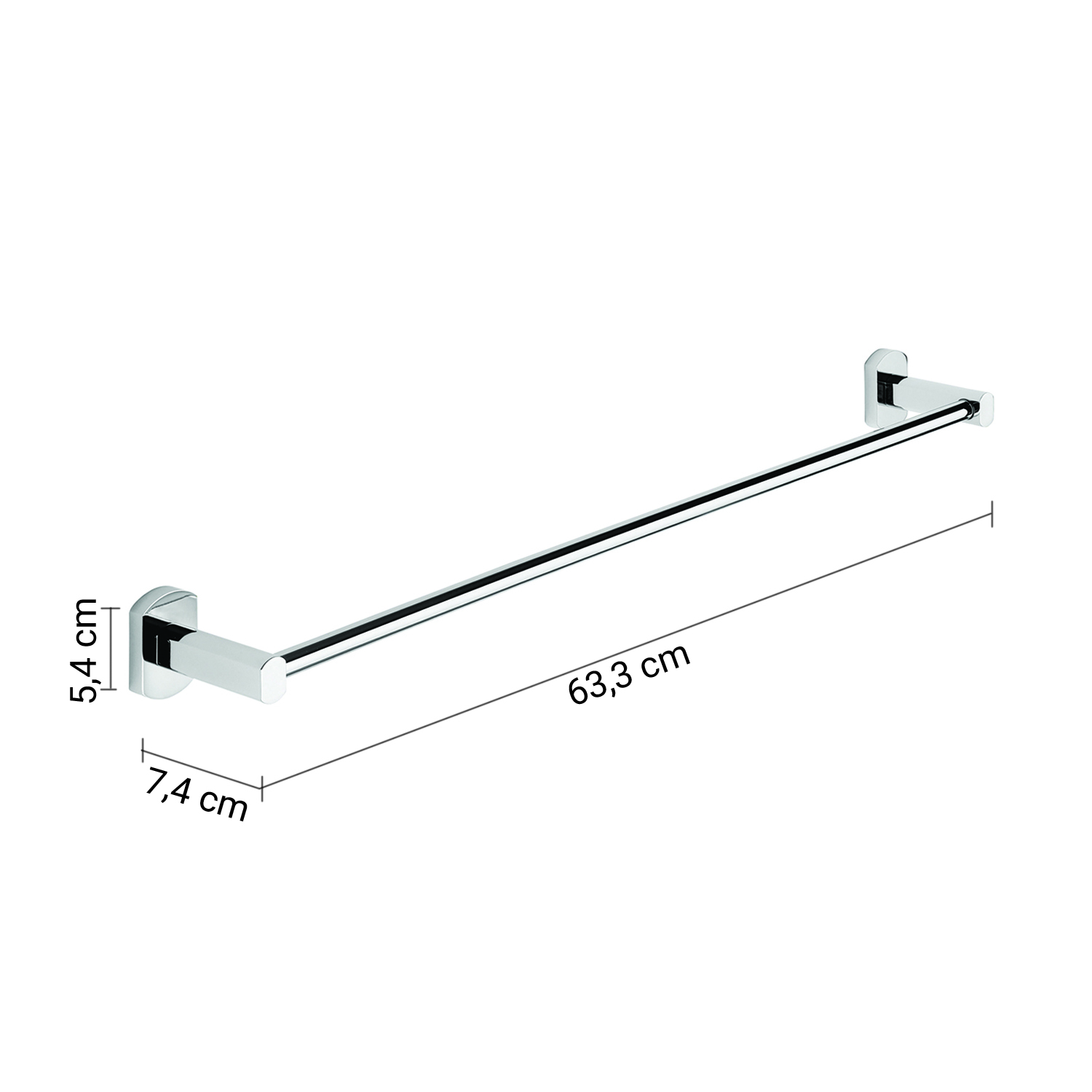 Portaspazzolino Gedy Art. ED34 Edera - Supporto Per Spazzola WC In Cromo Con Fori Per Fissaggio A Muro - 2