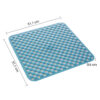 Geo non slip mat for shower 53x53 cm light blue - Image 2