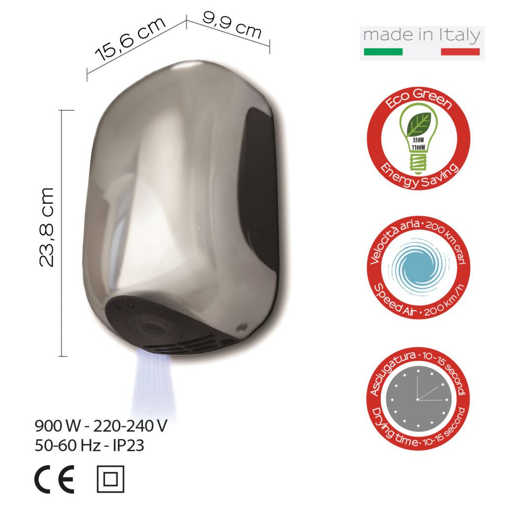 AIKE AK2005H Asciugamani Elettrico Bagno Con Filtro Hepa, Asciugamani