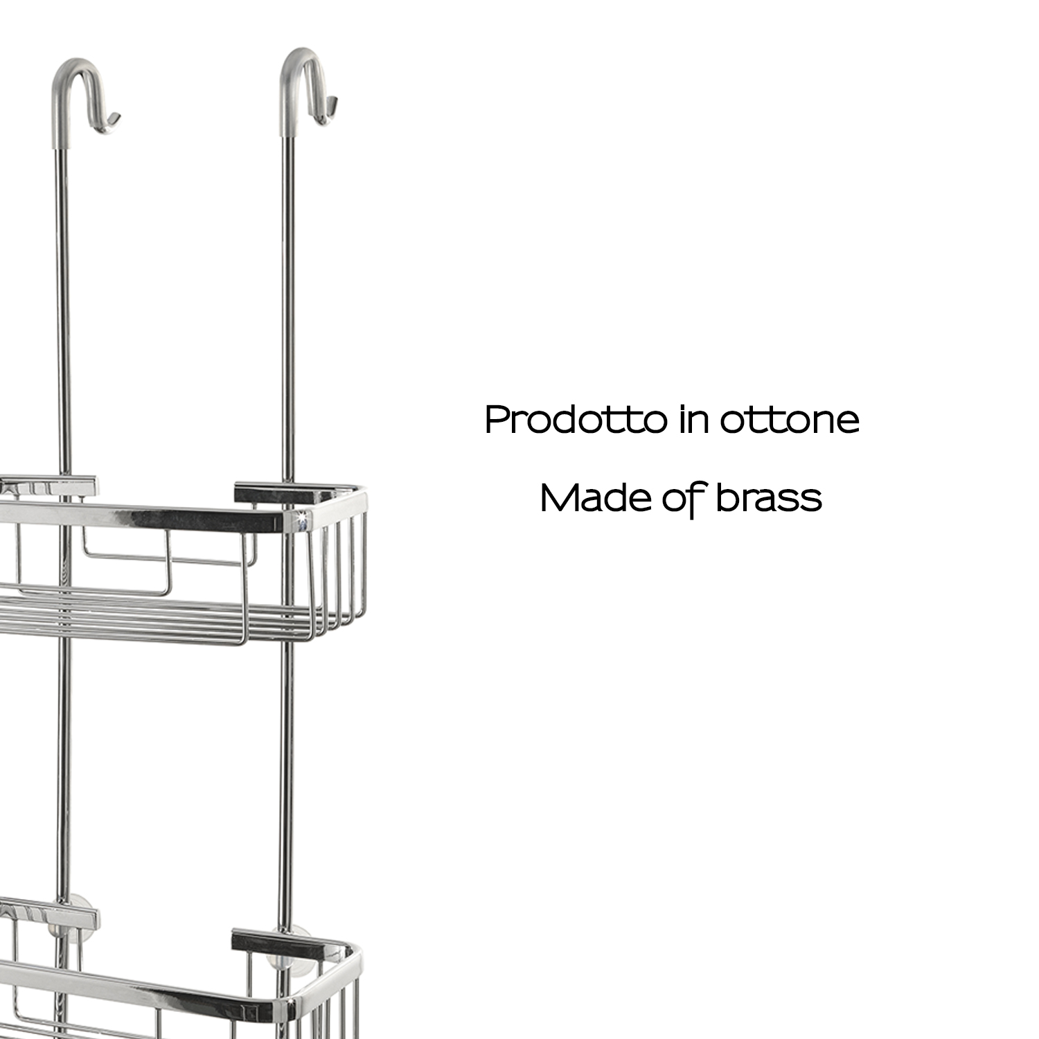 PORTAOGGETTI DOCCIA G TOBAGO GEDY IN ACCIAIO INOX CROMO LUCIDO S118