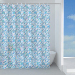 Pool shower curtain 180x200 cm light blue