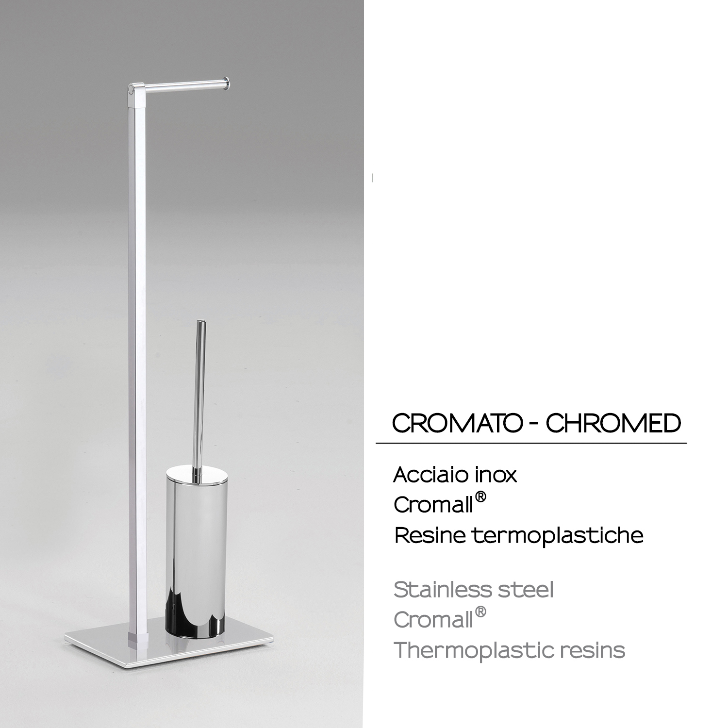 Gedy Maine Portarotolo Da Bagno Con Coperchio - Acciaio Inox Argento, 14,3x6,8x15 Cm - Fissaggio A Muro