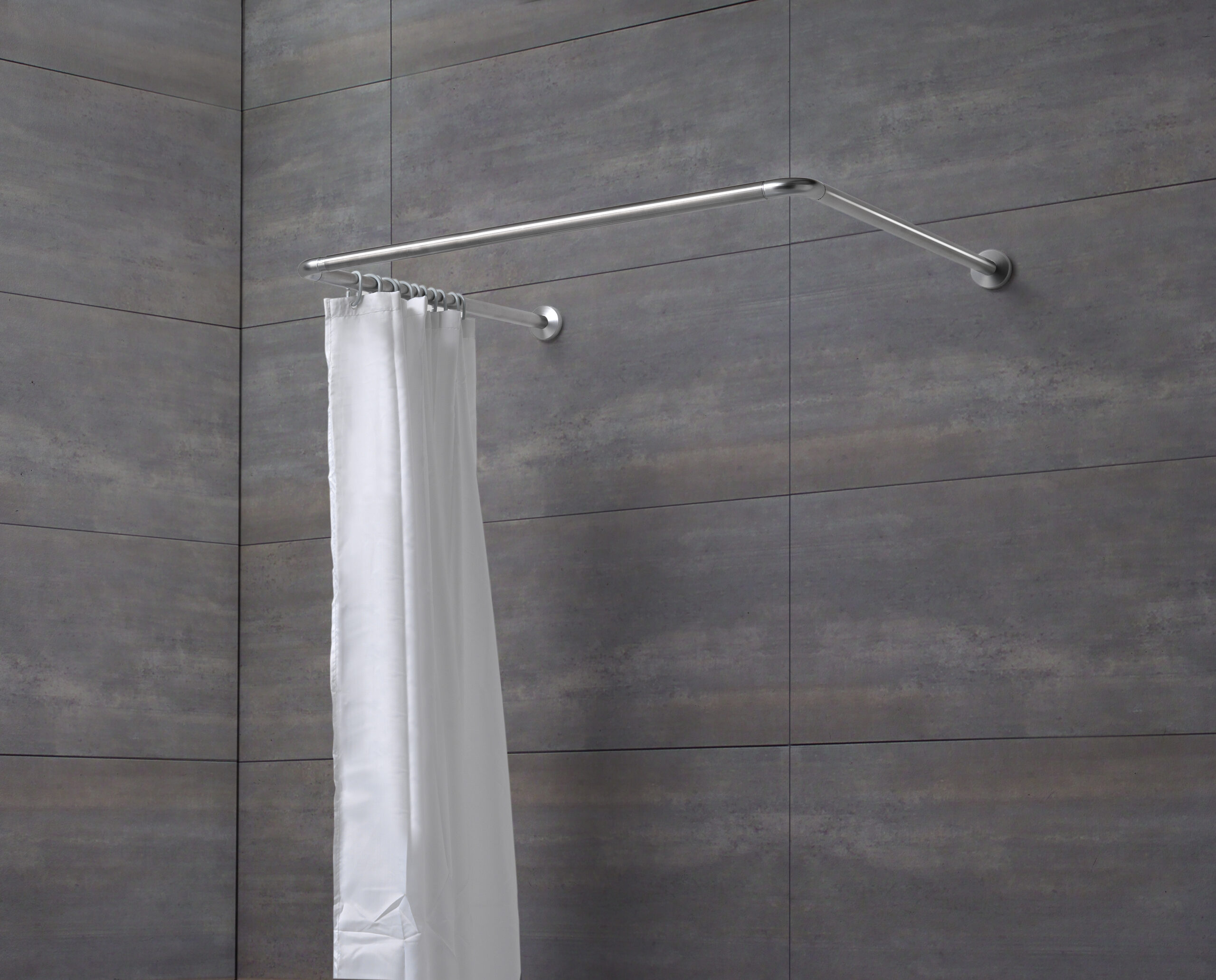 Universal Angular Shower Rail Anodised Aluminum Gedy