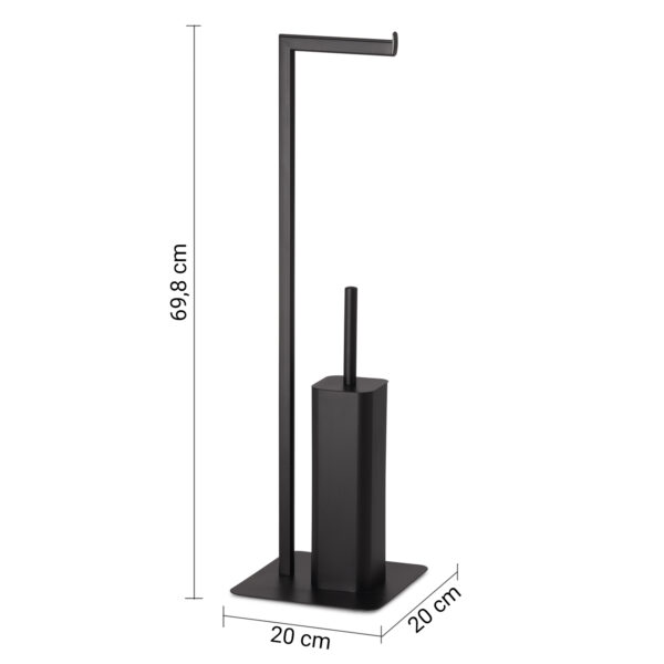 LOBERON – Portarotolo Da Cucina Dudley, In Ghisa Stile Vintage, Nero, Diametro 20 Cm, Punte Rimovibili