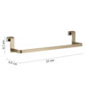 Tosca toallero para puerta y mueble de baño oro mate - Imagen 2
