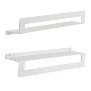 Cleo shower basket and towel shelf matt white