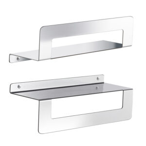 Cleo portaoggetti per doccia  e mensola portasciugamani lucido