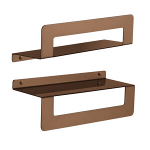 Cleo portaoggetti per doccia  e mensola portasciugamani oro rosa