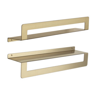 Cleo shower basket and towel shelf matt gold