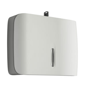 Dispenser for paper towel sheets white