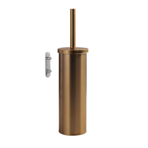 Flip wall toilet brush holder rose gold