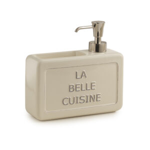 Meringa dispenser per cucina con porta spugna bianco/beige