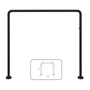 Asta angolare universale nero matt