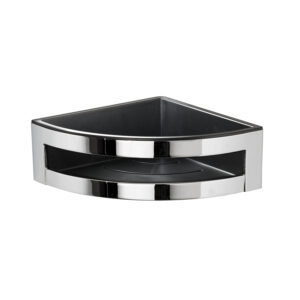 Zante portaoggetti doccia angolare nero/cromato