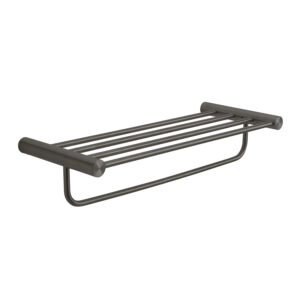 Ande double shelf for towels gun metal