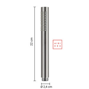 High pro plus 06 set doccia 5 pezzi, tondo gun metal