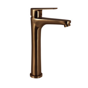 Como mezclador alto de lavabo oro rosa