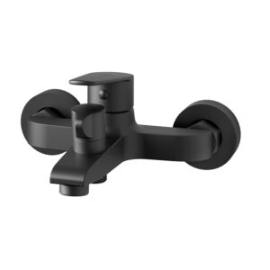 Como mezclador para bañera negro mate
