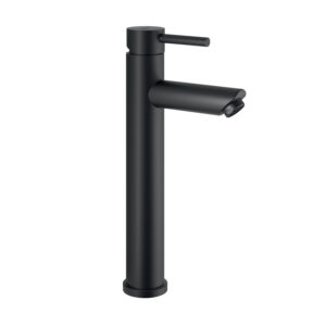 Garda mezclador alto de lavabo negro mate