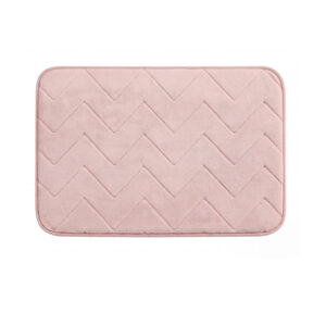 Mousse tapis de bain memoire de forme 40x60 rose