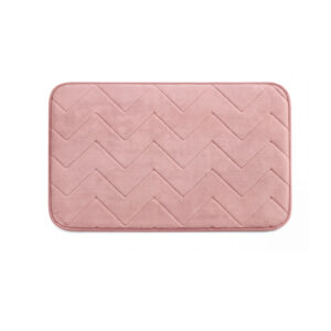 Mousse tapis de bain memoire de forme 50x80 rose