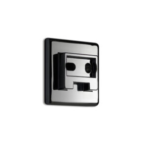 Il giglio placca a muro da incollo gun metal (trattamento pvd)
