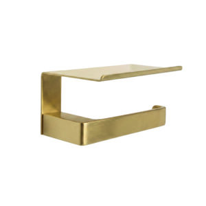 Pirenei portarollos con tapa oro mate (tratamiento pvd)